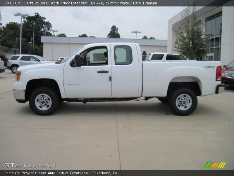 Summit White / Dark Titanium 2010 GMC Sierra 2500HD Work Truck Extended Cab 4x4