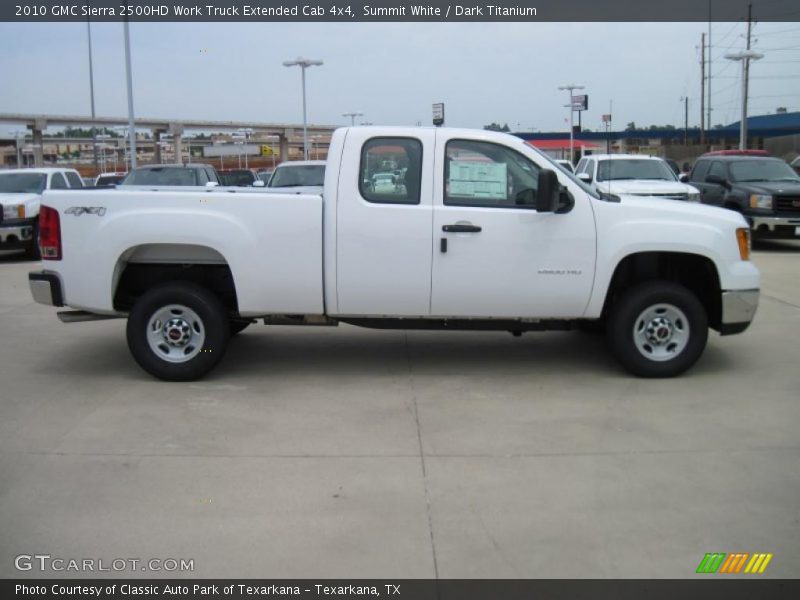 Summit White / Dark Titanium 2010 GMC Sierra 2500HD Work Truck Extended Cab 4x4