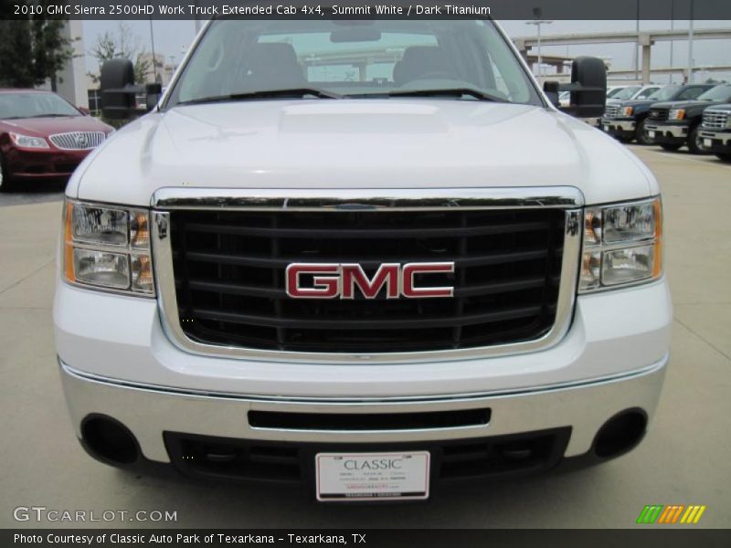 Summit White / Dark Titanium 2010 GMC Sierra 2500HD Work Truck Extended Cab 4x4