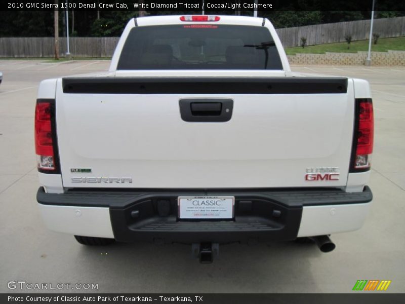 White Diamond Tricoat / Cocoa/Light Cashmere 2010 GMC Sierra 1500 Denali Crew Cab