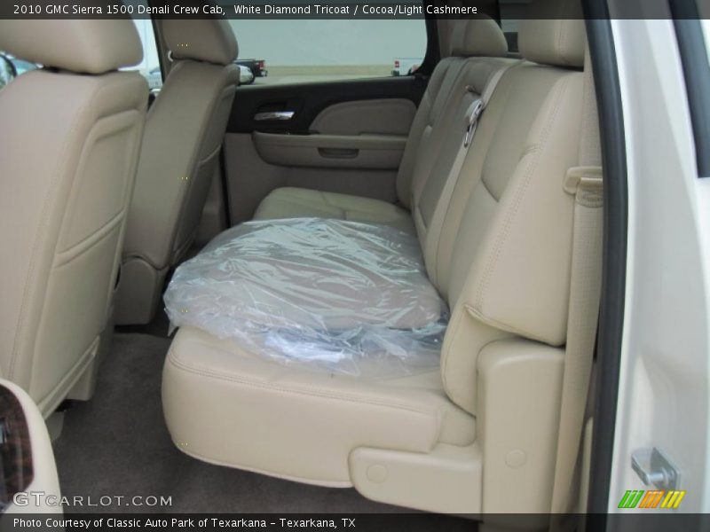 White Diamond Tricoat / Cocoa/Light Cashmere 2010 GMC Sierra 1500 Denali Crew Cab