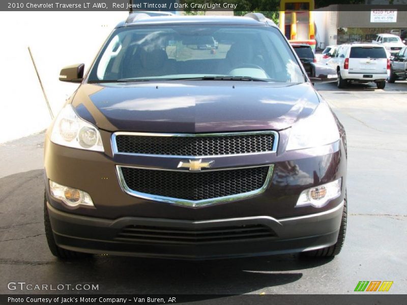 Red Jewel Tintcoat / Dark Gray/Light Gray 2010 Chevrolet Traverse LT AWD