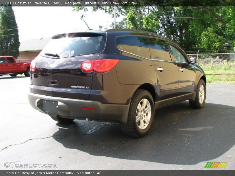 Red Jewel Tintcoat / Dark Gray/Light Gray 2010 Chevrolet Traverse LT AWD
