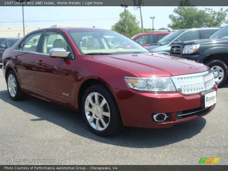 Merlot Metallic / Light Stone 2007 Lincoln MKZ AWD Sedan