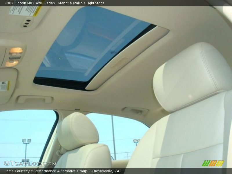 Merlot Metallic / Light Stone 2007 Lincoln MKZ AWD Sedan
