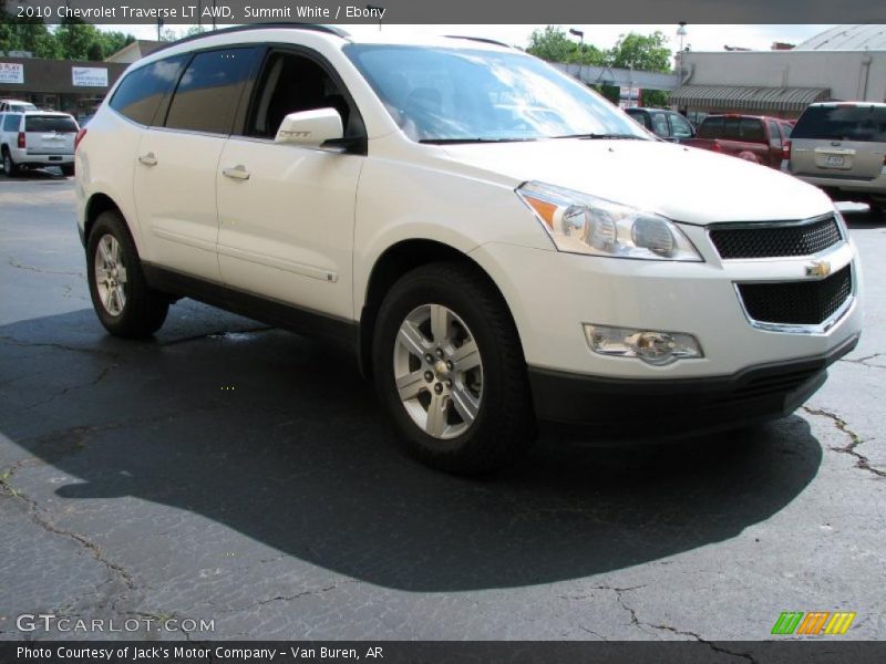 Summit White / Ebony 2010 Chevrolet Traverse LT AWD