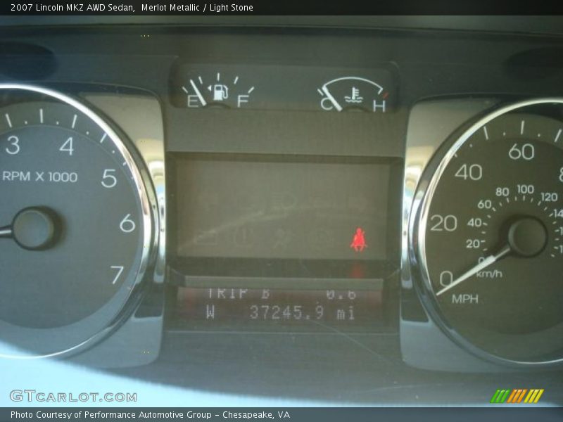 Merlot Metallic / Light Stone 2007 Lincoln MKZ AWD Sedan