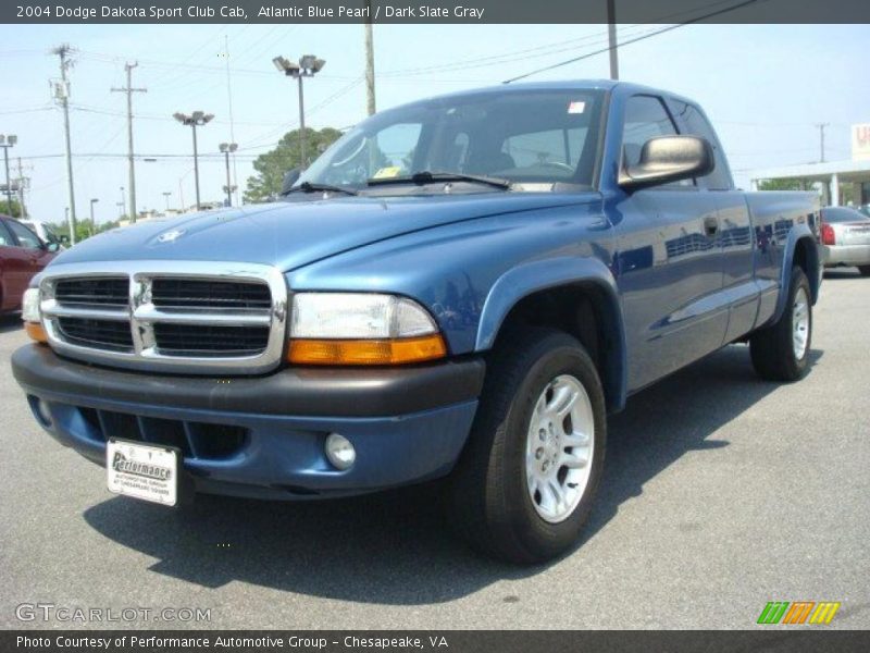 Atlantic Blue Pearl / Dark Slate Gray 2004 Dodge Dakota Sport Club Cab