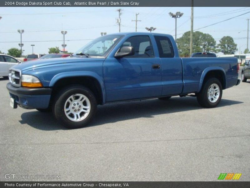 Atlantic Blue Pearl / Dark Slate Gray 2004 Dodge Dakota Sport Club Cab