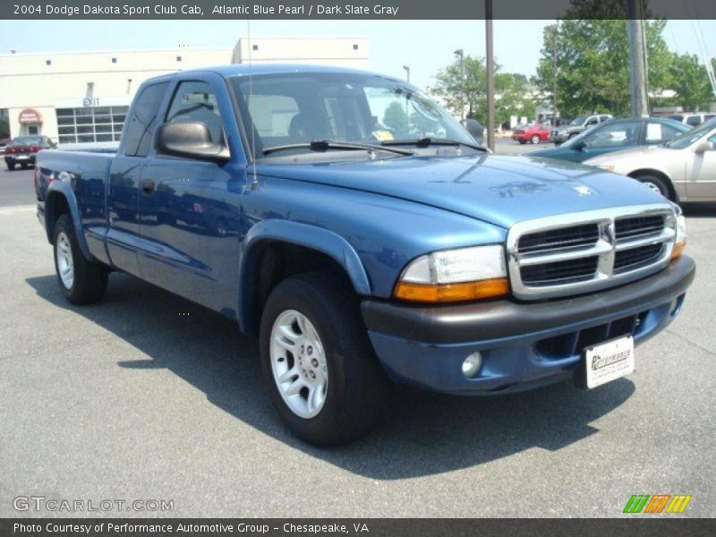 Atlantic Blue Pearl / Dark Slate Gray 2004 Dodge Dakota Sport Club Cab