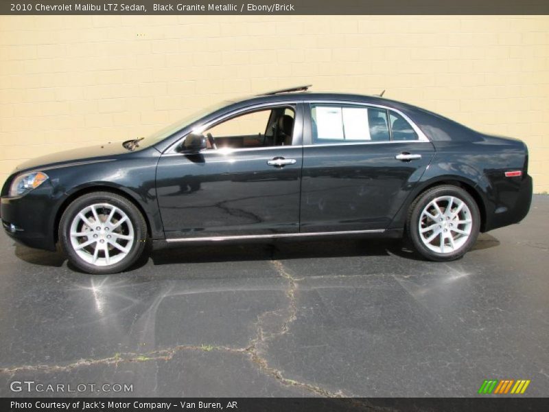 Black Granite Metallic / Ebony/Brick 2010 Chevrolet Malibu LTZ Sedan
