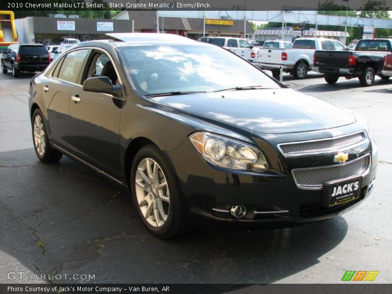 Black Granite Metallic / Ebony/Brick 2010 Chevrolet Malibu LTZ Sedan