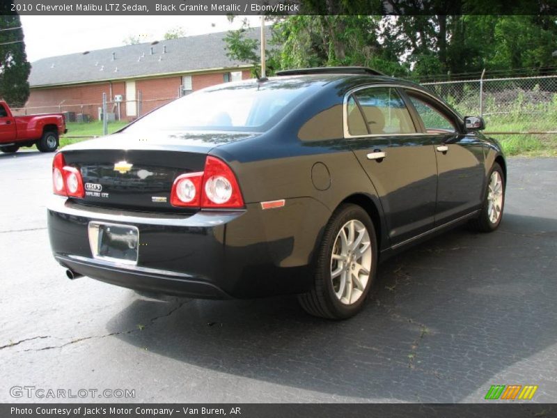 Black Granite Metallic / Ebony/Brick 2010 Chevrolet Malibu LTZ Sedan