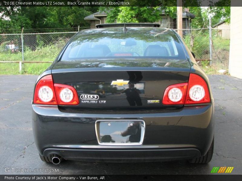 Black Granite Metallic / Ebony/Brick 2010 Chevrolet Malibu LTZ Sedan
