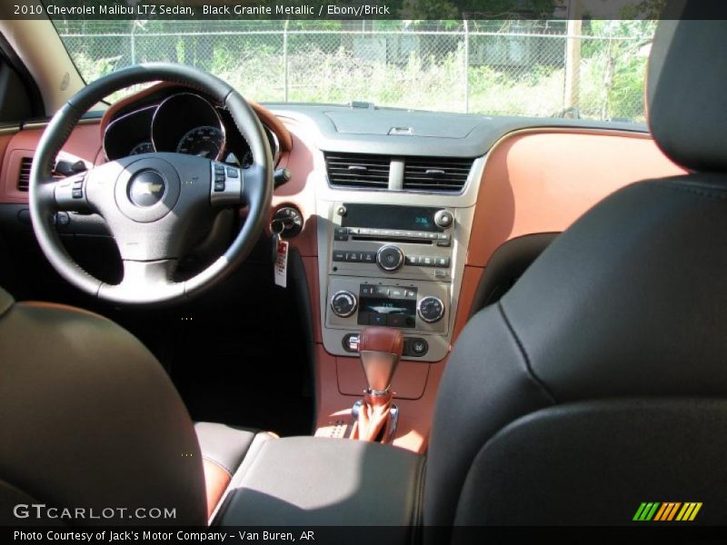 Black Granite Metallic / Ebony/Brick 2010 Chevrolet Malibu LTZ Sedan