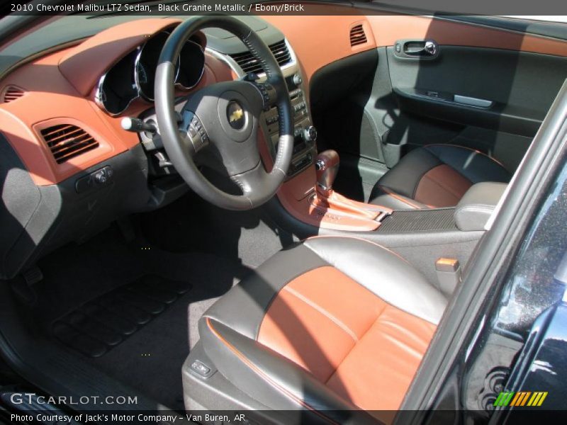 Black Granite Metallic / Ebony/Brick 2010 Chevrolet Malibu LTZ Sedan