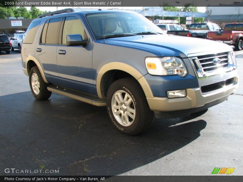 Sport Blue Metallic / Camel 2009 Ford Explorer Eddie Bauer 4x4