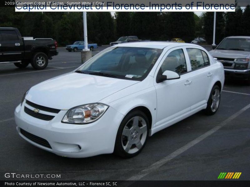 Summit White / Gray 2009 Chevrolet Cobalt LT Sedan