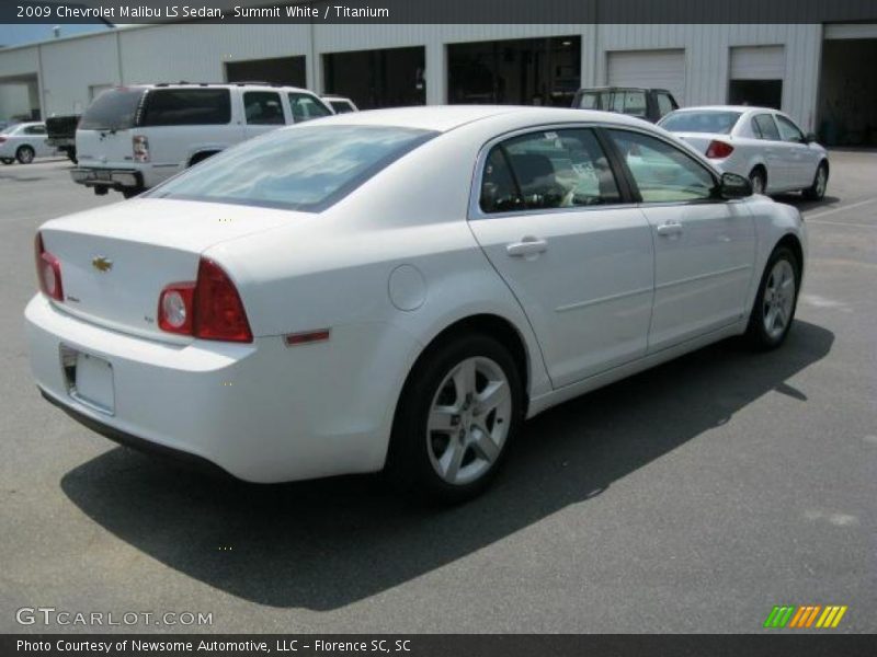 Summit White / Titanium 2009 Chevrolet Malibu LS Sedan