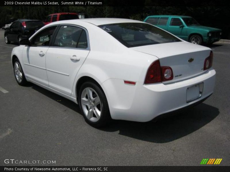 Summit White / Titanium 2009 Chevrolet Malibu LS Sedan
