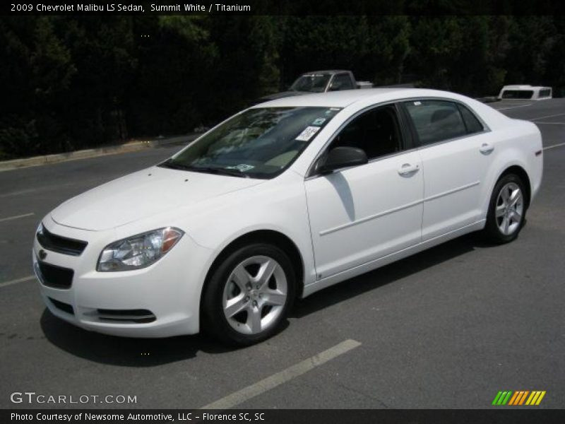 Summit White / Titanium 2009 Chevrolet Malibu LS Sedan