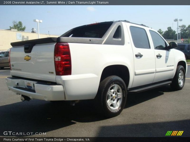 Summit White / Dark Titanium/Light Titanium 2008 Chevrolet Avalanche LT