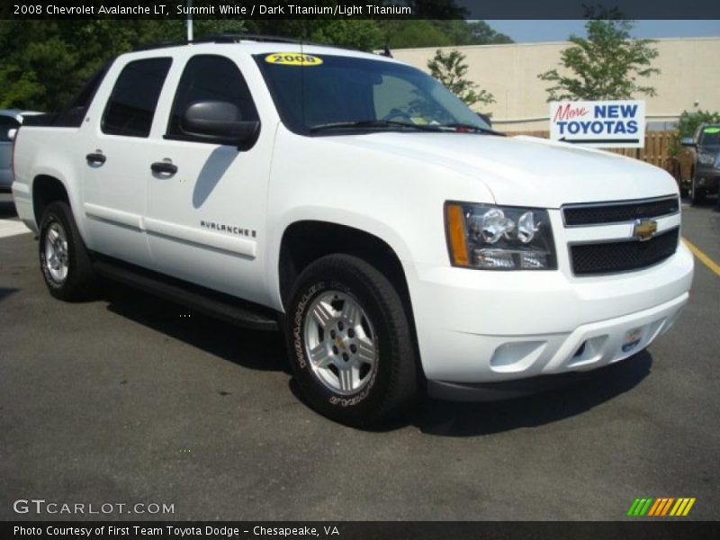 Summit White / Dark Titanium/Light Titanium 2008 Chevrolet Avalanche LT