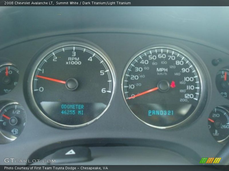 Summit White / Dark Titanium/Light Titanium 2008 Chevrolet Avalanche LT