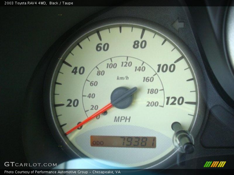 Black / Taupe 2003 Toyota RAV4 4WD