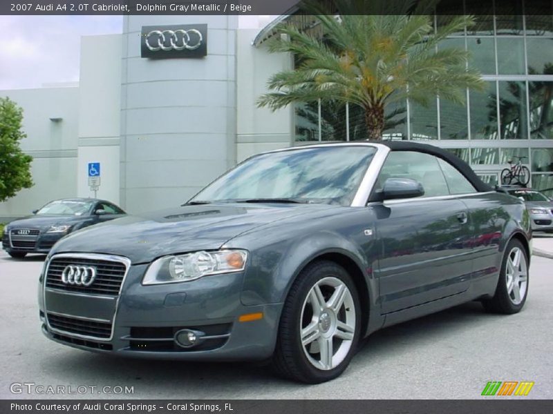 Dolphin Gray Metallic / Beige 2007 Audi A4 2.0T Cabriolet