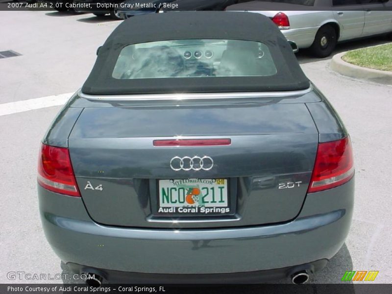 Dolphin Gray Metallic / Beige 2007 Audi A4 2.0T Cabriolet