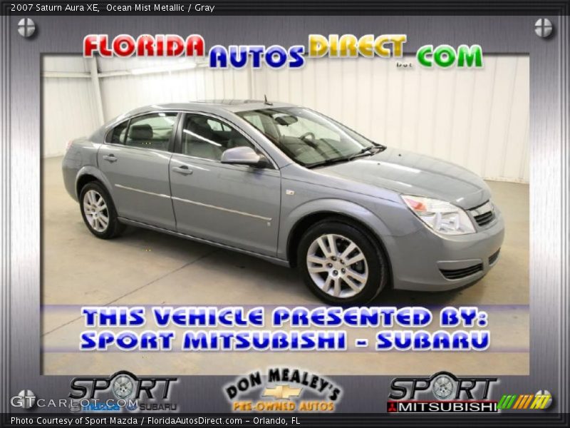 Ocean Mist Metallic / Gray 2007 Saturn Aura XE