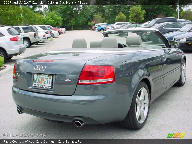 Dolphin Gray Metallic / Beige 2007 Audi A4 2.0T Cabriolet