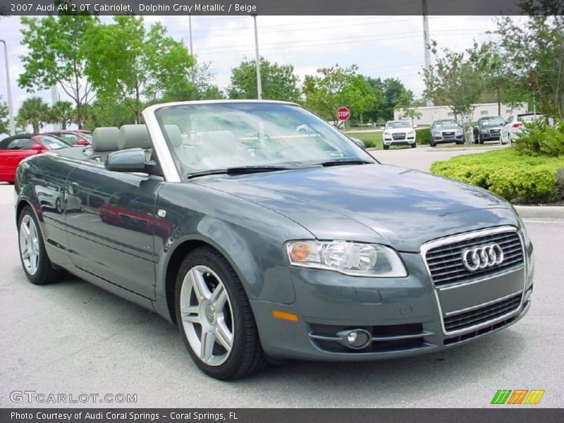 Dolphin Gray Metallic / Beige 2007 Audi A4 2.0T Cabriolet