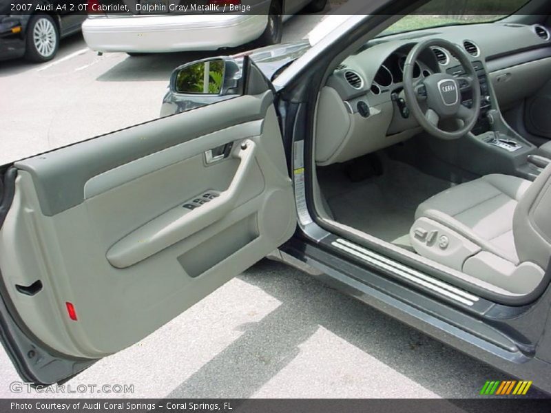Dolphin Gray Metallic / Beige 2007 Audi A4 2.0T Cabriolet