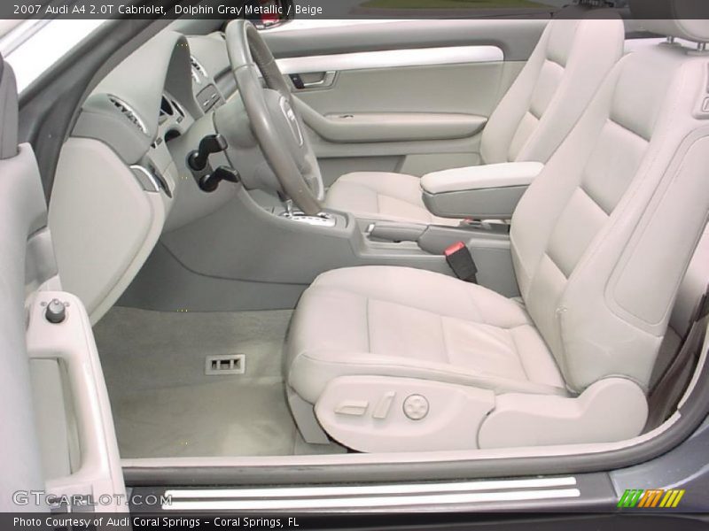 Dolphin Gray Metallic / Beige 2007 Audi A4 2.0T Cabriolet