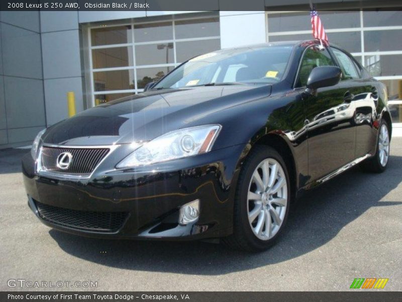 Obsidian Black / Black 2008 Lexus IS 250 AWD