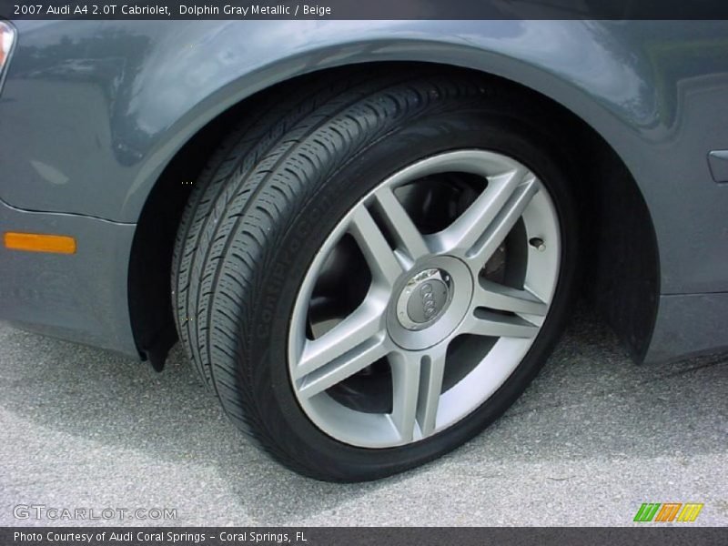 Dolphin Gray Metallic / Beige 2007 Audi A4 2.0T Cabriolet