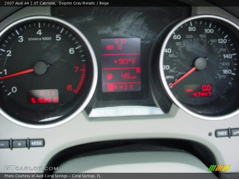 Dolphin Gray Metallic / Beige 2007 Audi A4 2.0T Cabriolet