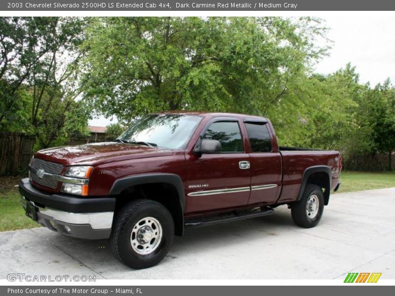 Dark Carmine Red Metallic / Medium Gray 2003 Chevrolet Silverado 2500HD LS Extended Cab 4x4