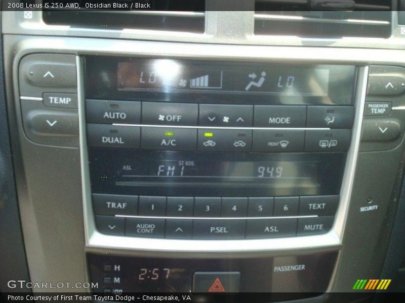 Obsidian Black / Black 2008 Lexus IS 250 AWD