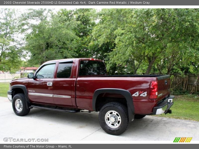 Dark Carmine Red Metallic / Medium Gray 2003 Chevrolet Silverado 2500HD LS Extended Cab 4x4