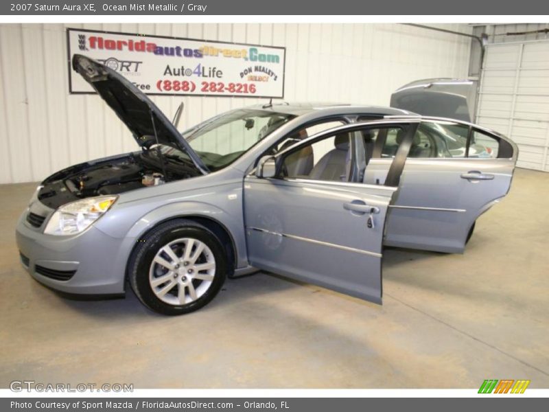 Ocean Mist Metallic / Gray 2007 Saturn Aura XE