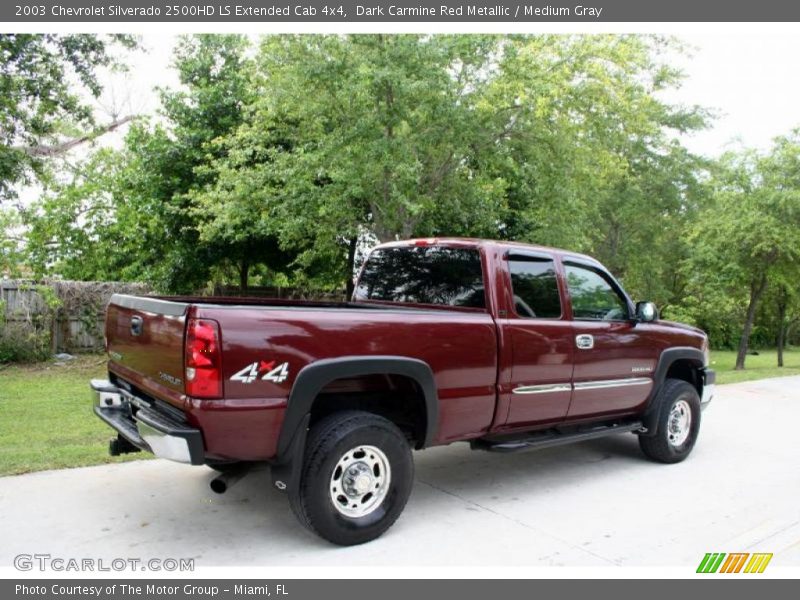 Dark Carmine Red Metallic / Medium Gray 2003 Chevrolet Silverado 2500HD LS Extended Cab 4x4