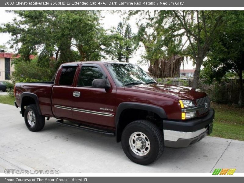 Dark Carmine Red Metallic / Medium Gray 2003 Chevrolet Silverado 2500HD LS Extended Cab 4x4