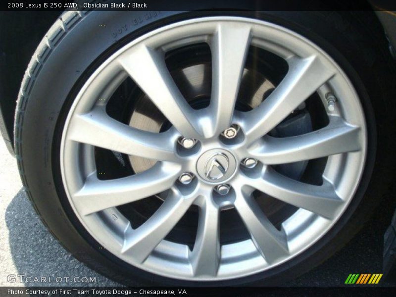 Obsidian Black / Black 2008 Lexus IS 250 AWD
