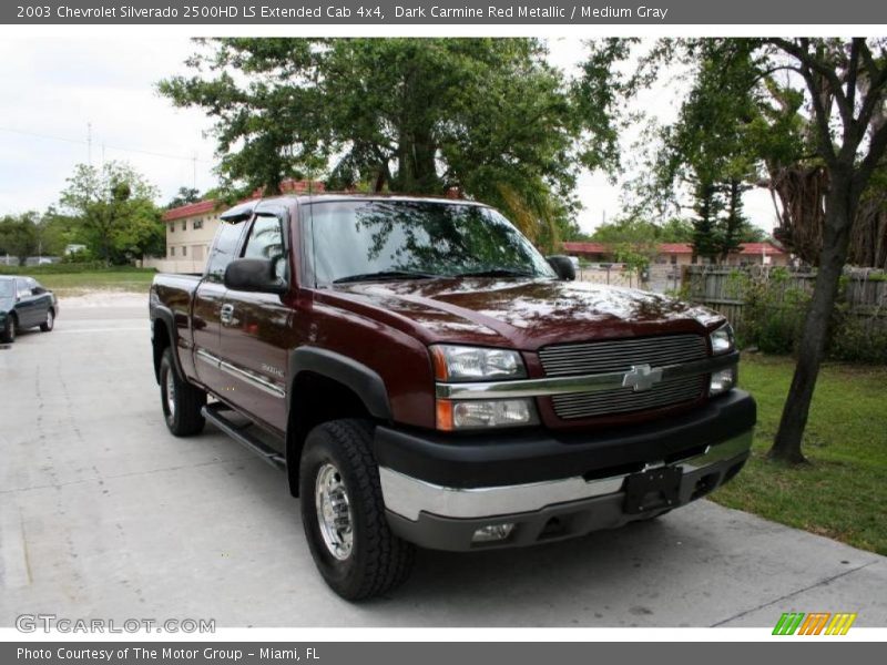 Dark Carmine Red Metallic / Medium Gray 2003 Chevrolet Silverado 2500HD LS Extended Cab 4x4