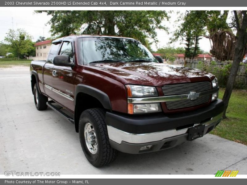 Dark Carmine Red Metallic / Medium Gray 2003 Chevrolet Silverado 2500HD LS Extended Cab 4x4