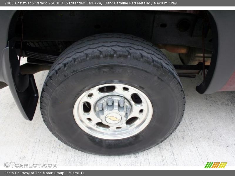 Dark Carmine Red Metallic / Medium Gray 2003 Chevrolet Silverado 2500HD LS Extended Cab 4x4