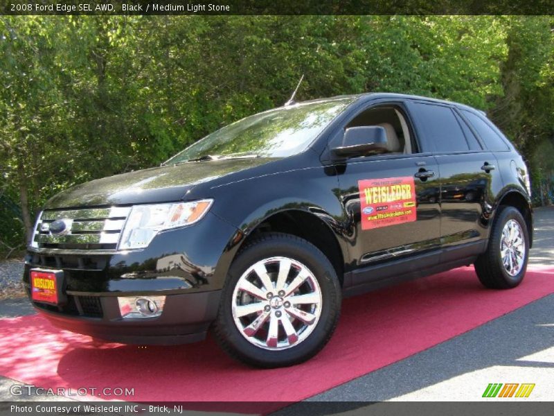 Black / Medium Light Stone 2008 Ford Edge SEL AWD